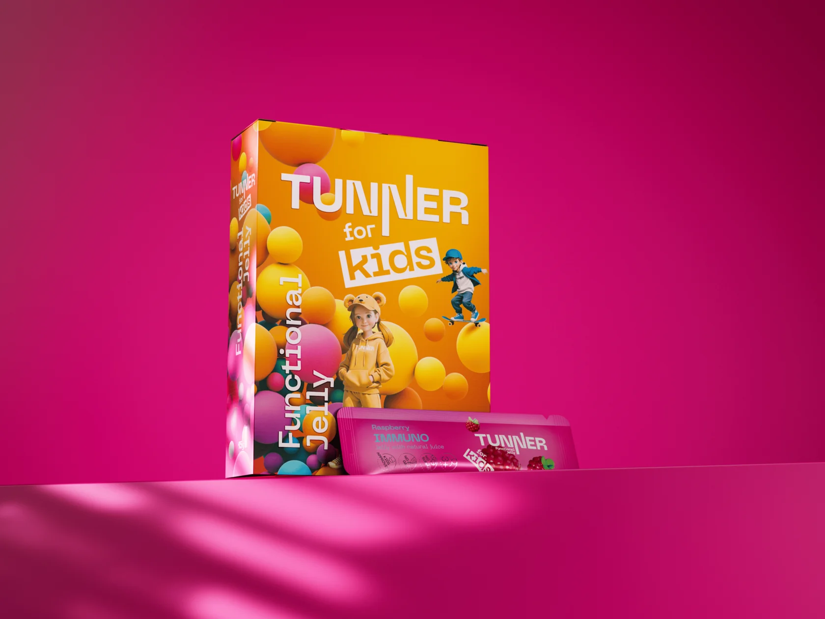Функциональное желе Tunner IMMUNO со вкусом «Малина» (21шт/уп)