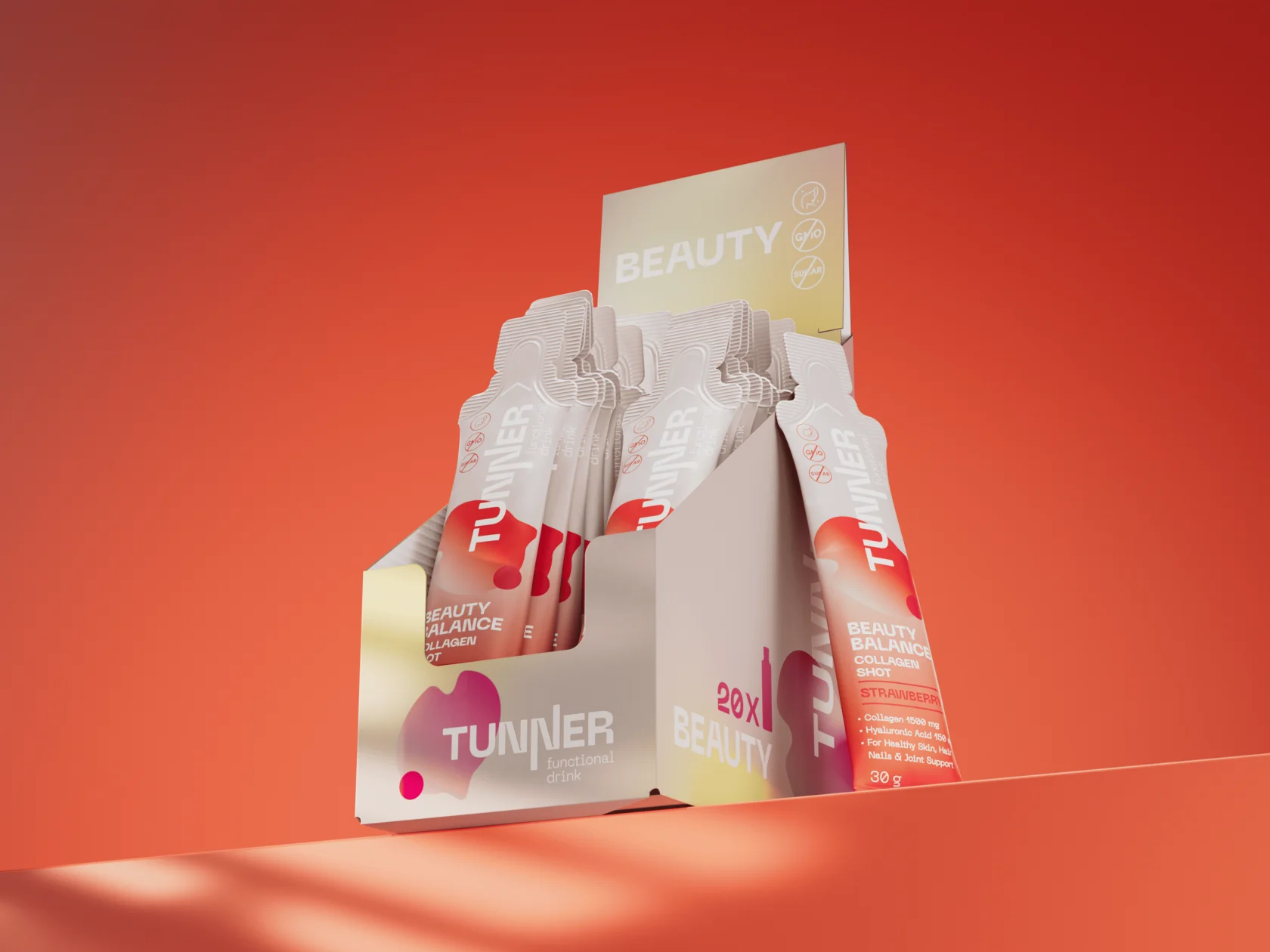 Функциональный напиток Tunner COLLAGEN SHOT со вкусом клубники (20шт)