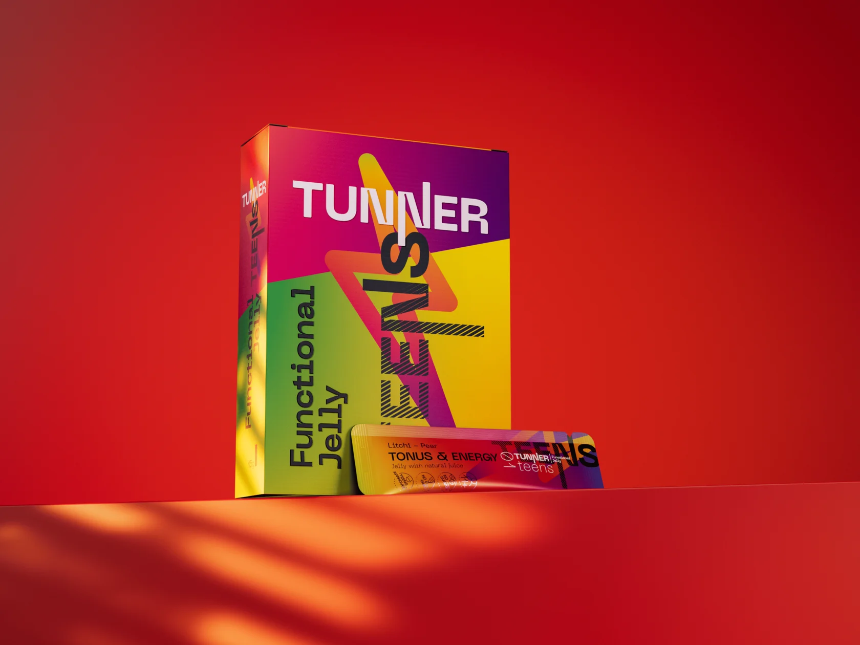 Функциональное желе Tunner TONUS & ENERGY со вкусом «Груша и личи» (21 шт/уп)