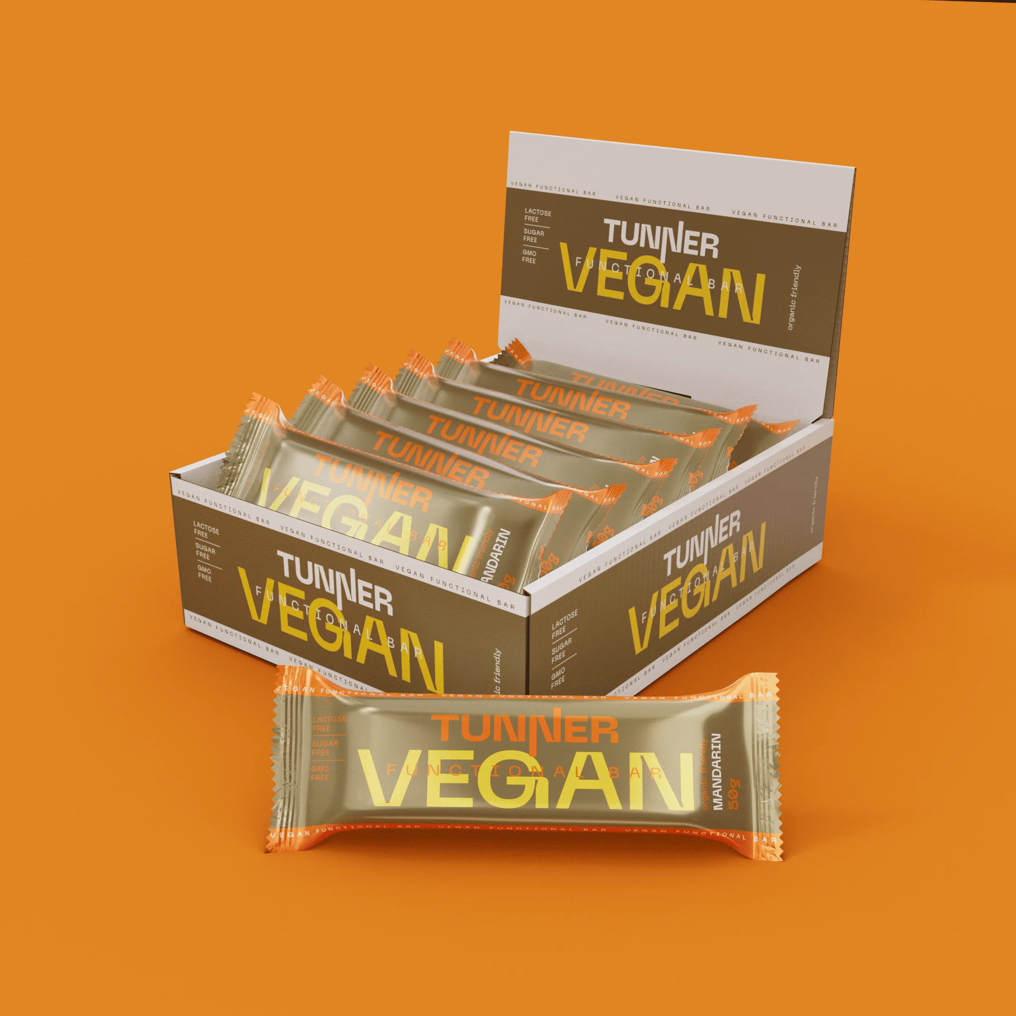 Функциональный батончик Tunner VEGAN со вкусом «Мандарин»