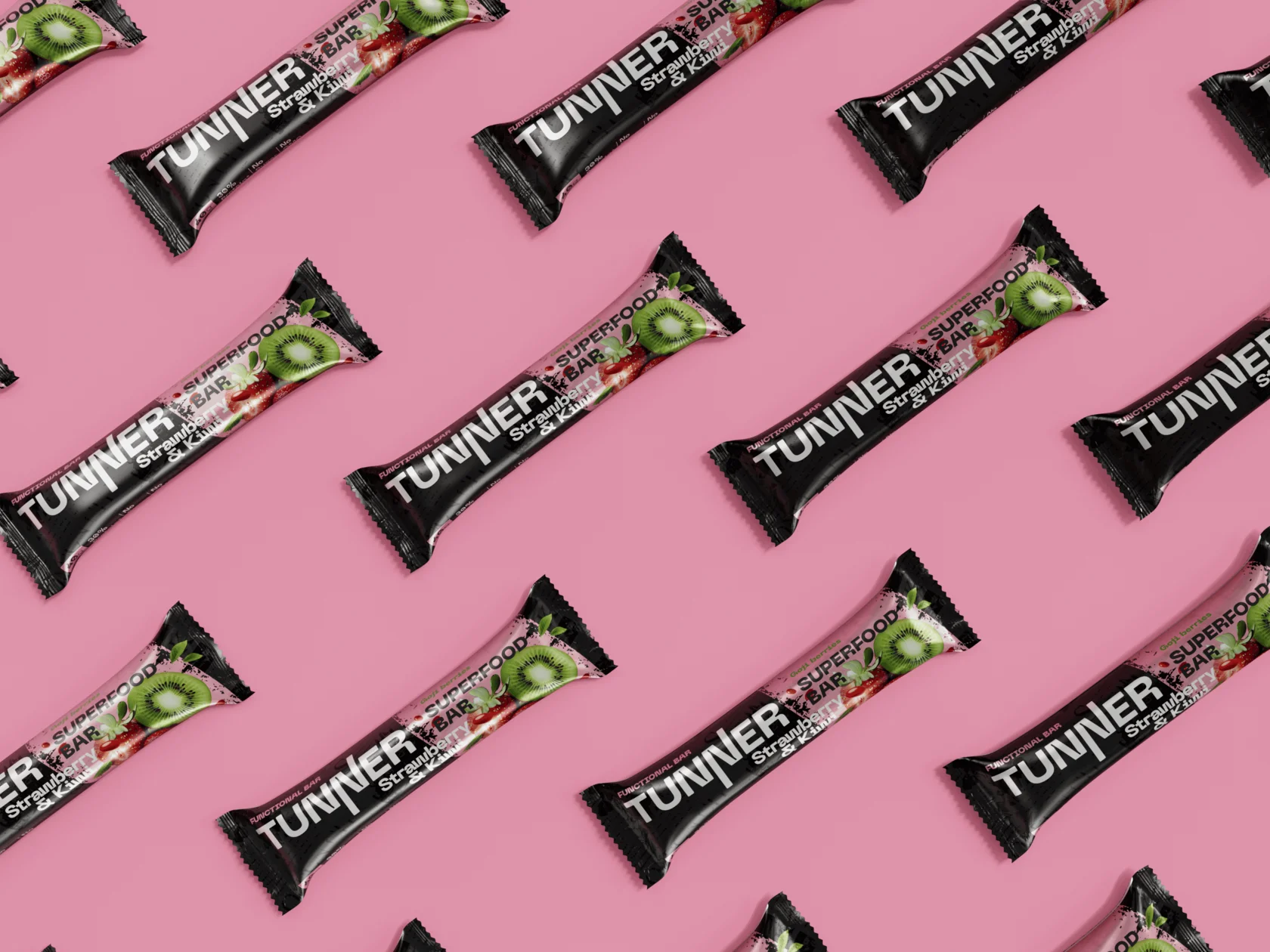 Функциональный батончик Tunner SUPERFOOD со вкусом «Клубника и киви»