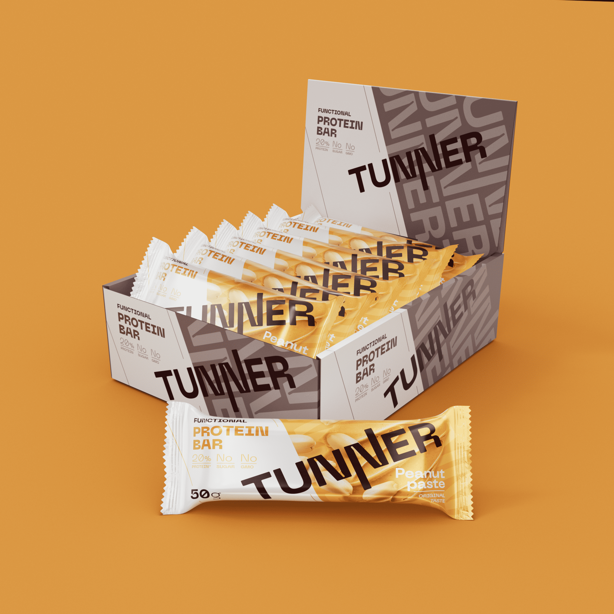 Функциональный батончик Tunner PROTEIN со вкусом «Арахисовая паста»