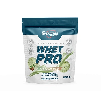 Сывороточный протеин Geneticlab WHEY PRO 1000 г Фисташковое мороженное