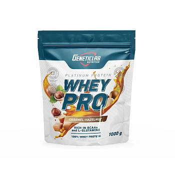 Сывороточный протеин Geneticlab WHEY PRO 1000 г Карамель-Фундук