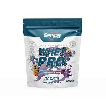 Сывороточный протеин Geneticlab WHEY PRO 1000 г Черничный чизкейк